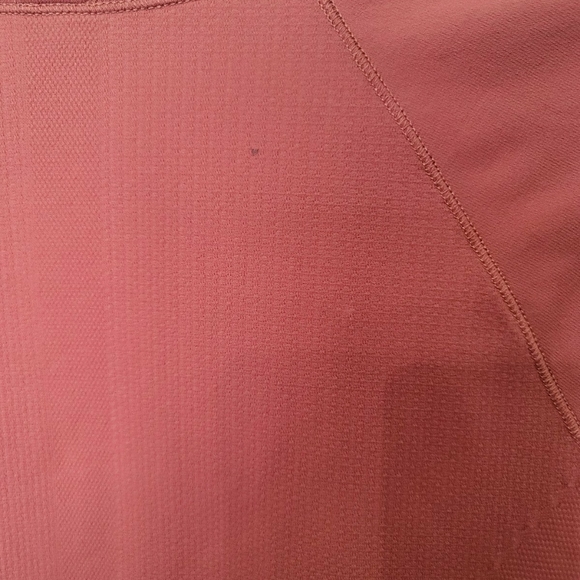 Athleta Fastest Track Top Womens S Neon Orange Short Sleeve Pullover Ruched Tee - Picture 9 of 11